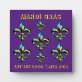 Mardi Gras Fleur De Lis Fotoplaat (Voorkant)
