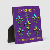 Mardi Gras Fleur De Lis Fotoplaat (Voorkant)