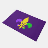 Mardi Gras Fleur-de-Lis Geel Paars Deurmat (Schuin)