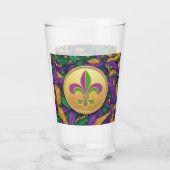 Mardi Gras Fleur de lis Glas (Achterkant)