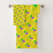 Mardi Gras Fleur-de-Lis Green Paars Yellow Bad Handdoek (Insitu)