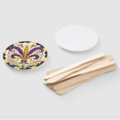 Mardi Gras fleur-de-lis Handwaaier (Niet-gemonteerd)