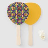 Mardi Gras Fleur de lis Handwaaier (Voorkant en achterkant)