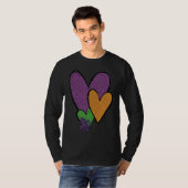 Mardi Gras Fleur De Lis Heart Fat Tuesday Mardi Gr T-shirt (Voorkant volledig)