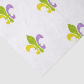 Mardi Gras Fleur de Lis in White Tissuepapier (Detail)