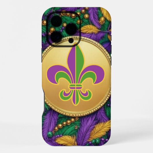 Mardi Gras Fleur de lis iPhone Hoesje (Achterkant)