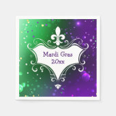 Mardi Gras Fleur-de-lis Jaar Toevoegen Servet (Voorkant)