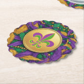 Mardi Gras Fleur de lis Kartonnen Onderzetters (Gekanteld)