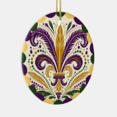 Mardi Gras Fleur de Lis Keramisch Ornament (Rechts)