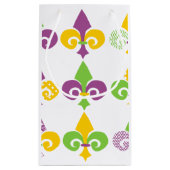 Mardi Gras Fleur de Lis Klein Cadeauzakje (Achterkant)