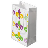 Mardi Gras Fleur de Lis Klein Cadeauzakje (Achterkant Gekanteld)