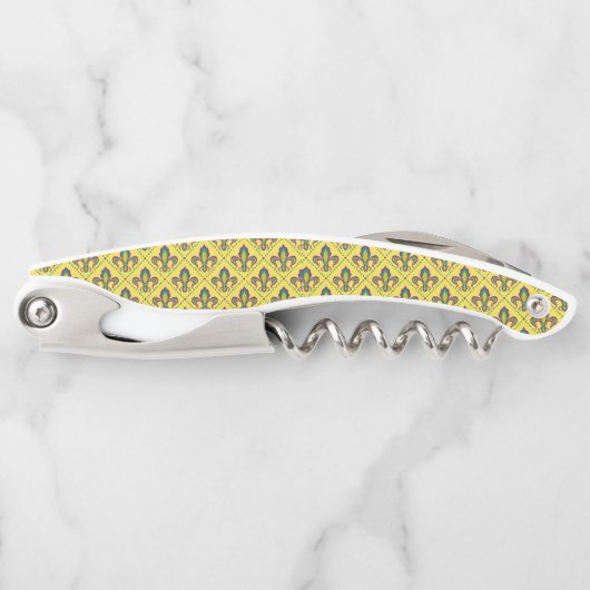 Mardi Gras Fleur De Lis Kurkentrekker (Voorkant)