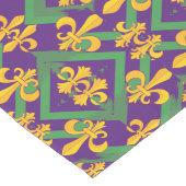 Mardi Gras fleur de lis Lange Tafelloper (Hoek)
