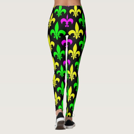 Mardi Gras Fleur De Lis Leggings (Achterkant)