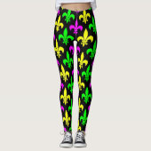 Mardi Gras Fleur De Lis Leggings (Voorkant)