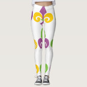 Mardi Gras Fleur de Lis Leggings (Voorkant)