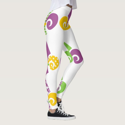 Mardi Gras Fleur de Lis Leggings (Rechts)