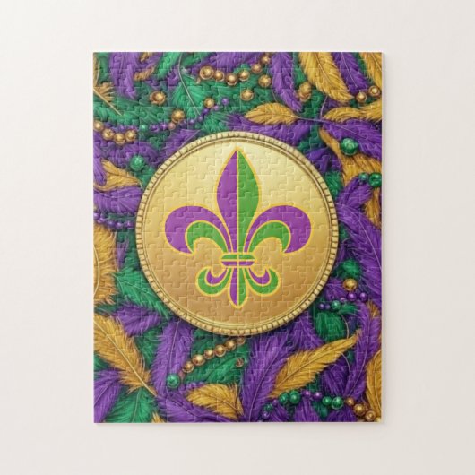 Mardi Gras Fleur de lis Legpuzzel (Verticaal)