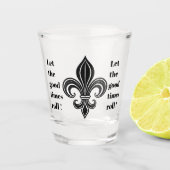 Mardi Gras Fleur-de-lis Let The Good Times Roll  Shot Glas (Voorkant)