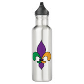 Mardi Gras Fleur de Lis Louisiana Waterfles (Rechts)