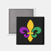 Mardi Gras Fleur De Lis Magneet (Voorkant / Achterkant)