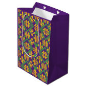 Mardi Gras Fleur de lis Medium Cadeauzakje (Achterkant Gekanteld)