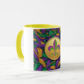 Mardi Gras Fleur de lis Mok (Voorkant links)