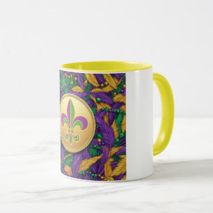 Mardi Gras Fleur de lis Mok