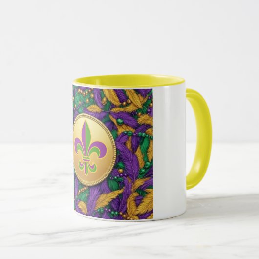 Mardi Gras Fleur de lis Mok (Voorkant rechts)