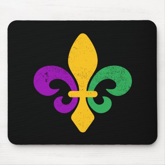Mardi Gras Fleur De Lis Muismat (Voorkant)