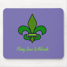 Mardi Gras Fleur de Lis Muismat Paars