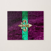 Mardi Gras Fleur De Lis New Orleans Legpuzzel (Horizontaal)