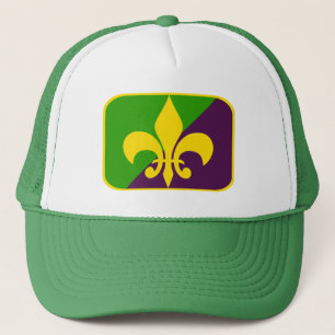 Mardi Gras Fleur De Lis NOLA Louisiana Trucker Pet