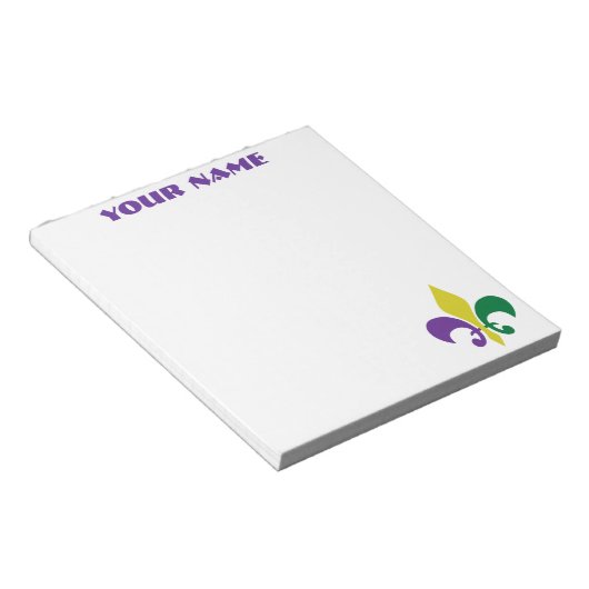Mardi Gras ~ Fleur De Lis Notitieblok (Schuin)