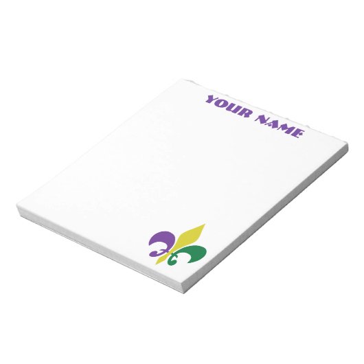 Mardi Gras ~ Fleur De Lis Notitieblok (Linkerzijde)