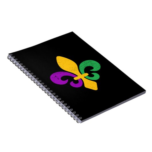Mardi Gras Fleur De Lis Notitieboek (Rechterzijde)