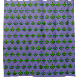 Mardi Gras Fleur de Lis Paarse Douchegordijn