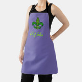 Mardi Gras Fleur de Lis Paarse en Groene Schort (Insitu)