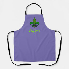 Mardi Gras Fleur de Lis Paarse en Groene Schort