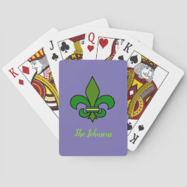 Mardi Gras Fleur de Lis Paarse Speelkaarten