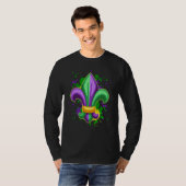 Mardi Gras Fleur De Lis Paint Splatter for men wom T-shirt (Voorkant volledig)