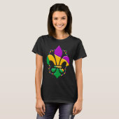 Mardi Gras Fleur De Lis Paint Splatter Girl Boy Me T-shirt (Voorkant volledig)