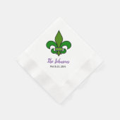 Mardi Gras Fleur de Lis Paper Party Napkins Servet (Hoek)