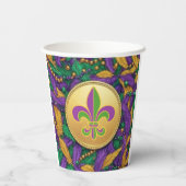 Mardi Gras Fleur de lis Papieren Bekers (Achterkant)