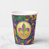 Mardi Gras Fleur de lis Papieren Bekers (Voorkant)