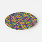 Mardi Gras Fleur de lis Papieren Bordje (Gekanteld)