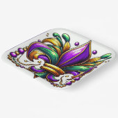 Mardi Gras Fleur de lis Papieren Bordje (Gebogen)