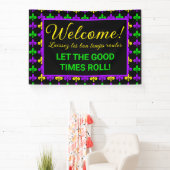 Mardi Gras Fleur de Lis Party Banner (Insitu)