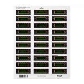 Mardi Gras Fleur de Lis Patroon Aangepast adres Etiket (Full Sheet)