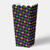 Mardi Gras Fleur de Lis Patroon Custom Favor Box Bedankdoosjes (Achterkant)